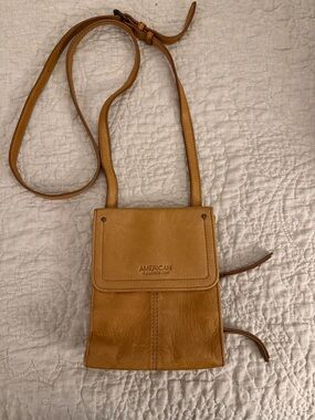 American Leather Co Tan Crossbody  Bag
